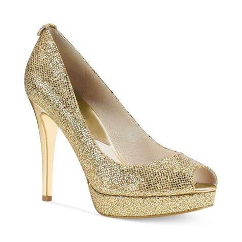 michael kors gold heel boots|Michael Kors closed toe pumps.